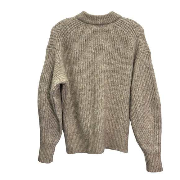 Wilfred Aritzia Holly Sweater 2XS Merino Wool Yak Blend Tan Crewneck Oversized - Picture 3 of 7